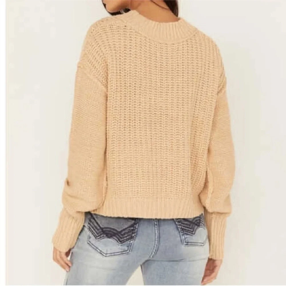 Sandcastle Free People Bell Song Pullover Sweater Sz S